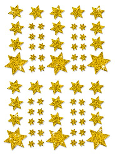 Oblique Unique® Weihnachts Sterne Sticker Aufkleber - Deko Weihnachten - Farbe wählbar (Gold)