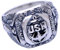 Herren damen USN united states navy ring 925 sterling silber US militär veteran adler und marine anker ring größe 68