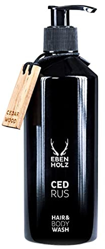 EBENHOLZ skincare CEDRUS Hair & Body Wash für Männer, 330 ml | Vitalisierendes Duschgel, Mit Zedernholzöl und Wacholder, Reinigt und erfrischt Haut und Haar, Natürlicher Duft