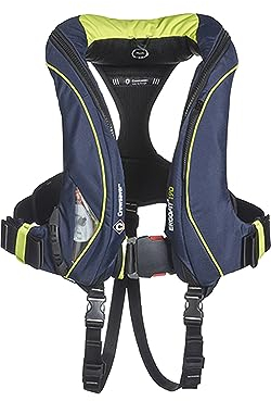 Crewsaver ErgoFit+ 190N Automatische Rettungsweste mit Geschirr, leicht und Kapuze, Marineblau