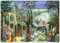 Nostalgischer Papier Adventskalender mit Bildern und Glimmer Stall von Bethlehem