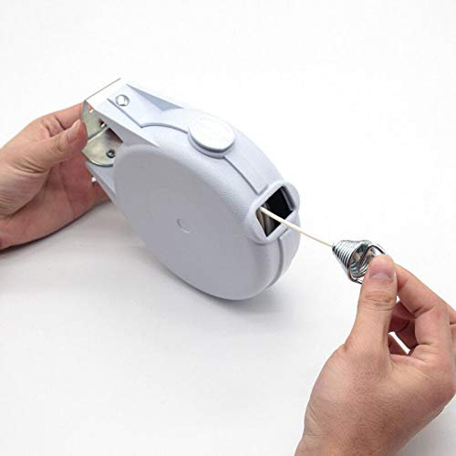 Corde à Linge en Acier Robuste Revêtement Plastique Tailles 10/15/20/25/30 m et Couleurs au Choix, 12M Retractable Reel