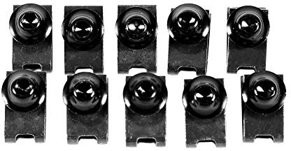 Kit de boulon de corps de carénage moto, 5x 16mm Kit de boulon de corps de carénage Vis spire vitesse de fixation Clip Nut(Noir)