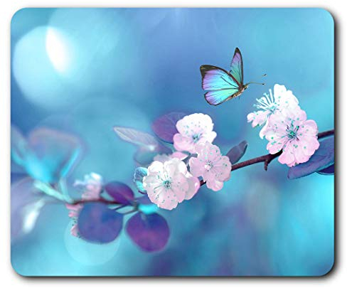 Pretty Butterfly Flower Mouse Mat Pad Computer PC Laptop Gaming Office Home Desk Accessory Gadget 2072