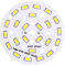 Othmro Panel de aluminio LED circular de 12 W 5730 SMD módulo de chip LED 300 mA blanco cálido 3000 K diámetro de pieza de repuesto 70 mm 1 unidad