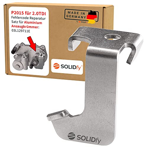 SOLIDfy® - P2015 Fehlercode Reparatursatz für 2.0 TDI mit Aluminium Ansaugkrümmer 03L129711E und Drosselklappensteller 03L129086
