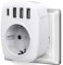 Enchufe USB Pared, Gogotool 5 en 1 Cargador de Pared [4000W] con 1 Toma de CA, 3 Puertos USB y 1 Tomas Tipo C, Enchufe Multiple Adaptador Enchufe, Enchufe Pared Doble para el Hogar, Oficina