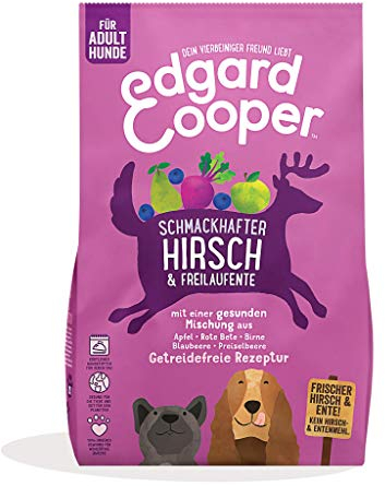 Edgard & Cooper Hundefutter, Trockenfutter für Hunde, (Hirsch & Ente, 7kg), Getreidefrei, natürliche Zutaten und frisches Fleisch, voller essentieller Aminosäuren