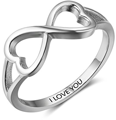 925 Silber Ring Unendlichkeit Damen SILBERTALE Infinity Knot Ringe Ich liebe dich Promise ring herz Verlobungsring Schmuck Geschenke Frauen Freundschaftsringe Freundschaft Hochzeit Verlobungsringe