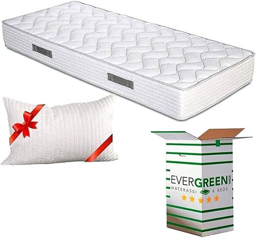 EVERGREENWEB Orthopädische Wasserschaummatratze,16 cm hoch, Matratze mit Memory-Foam-Kissen, weißer-Matratzenbezug mit Massageeffekt, antibakterielle Matratze für alle Arten von Einzelbetten 90x200