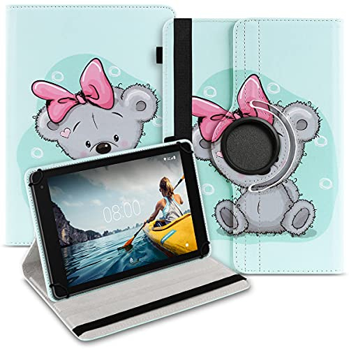 NAUCI Tablet Hülle kompatibel mit Bufo TP1040 TP1036 MB1001 Tasche Schutzhülle Case Universal Cover 10,1 Zoll aus Kunst-Leder Standfunktion 360° Drehbar, Farbe:Motiv 15