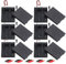 RUNCCI-YUN 6Pcs AA 4 x 1.5V 6V Battery Holder Case Plastic Battery Storage Box with ON/OFF Switch Case Cover Wire Leads+20 Crocodile clips+4Pcs Push Button Switch
