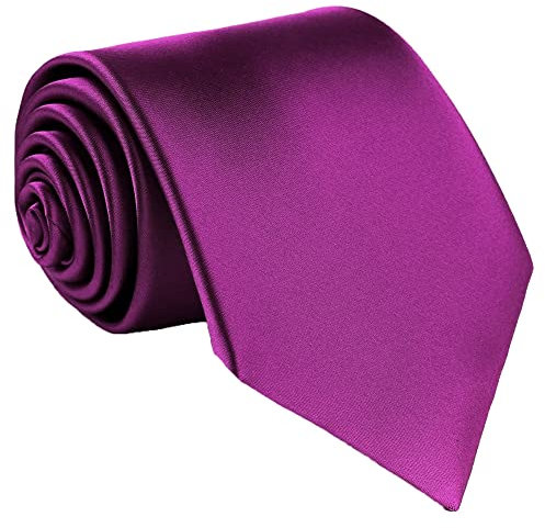 Beaface Men's Tie Solid Color Neckties For Men Business Wedding Formal Ties (Purple)