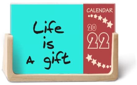 Life Is a Inspirational Zitat Sprüche 2022 Tischkalender Planer 12 Monate