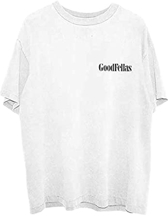 GoodFellas T Shirt Henry Court Movie Logo Back Print Nue offiziell Herren Weiß L