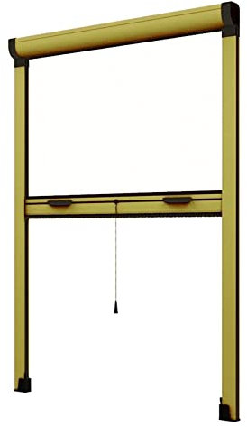 Decorspace Zanzariera a rullo Verticale per porte e finestre adattabile su misura in kit Fai da te (120 X h 250 cm, Bronzo Ossidato)
