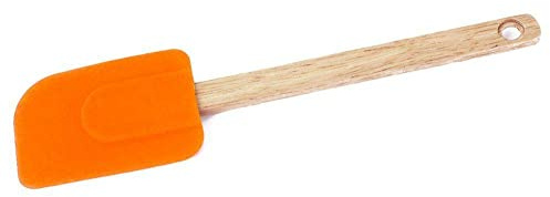 orion group Spatule de cuisine en silicone souple avec manche en bois