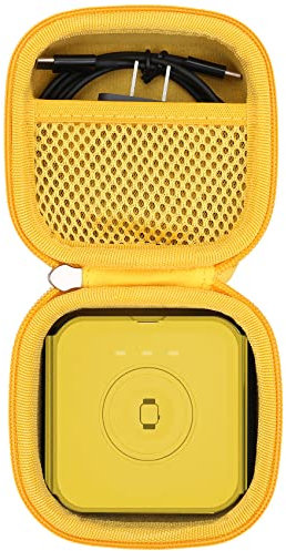 Khanka Hard Travel Case Replacement for Iseyyox/RTOPS/Hicober/UCOMX Nano 3 in 1 Wireless Charger,Magnetic Foldable Charging Station, Case Only (Yellow)