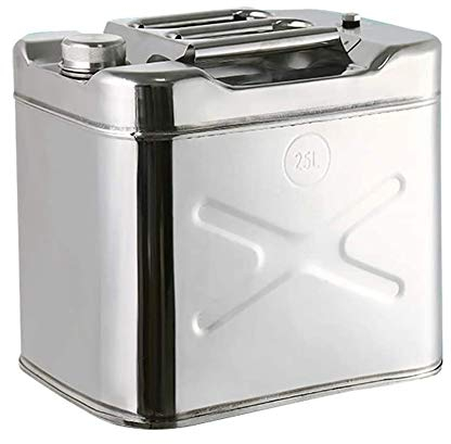 Benzinkanister 2 0L-30l Jerry Fuel Can, Tragbares Edelstahl -Benzin, Notfall -Backup -Kraftstofftank - Geeignet for Kraftstoffe Verschiedener Fahrzeugtypen (Size : 25L)