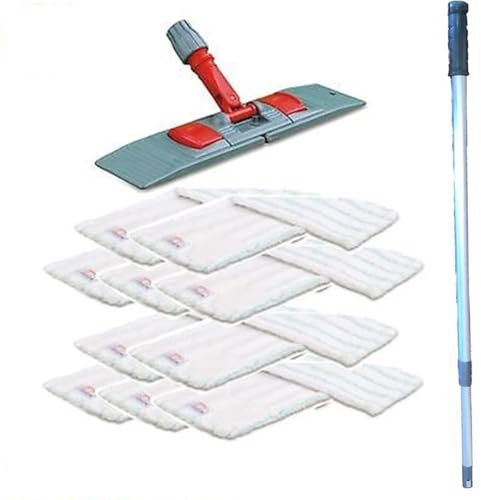 maxxi4you Wischmopp Set Premium mit Teleskopstiel 80 cm inkl. 10 x Wischmopp Mikrofaser