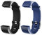 Runlio ID115plusHR, Ersatzbänder, verstellbare Ersatzgurte, Fitness-Tracker, nicht für ID115, ID115U, ID115U HR, schwarz + blau