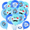 HOWAF Happy Fathers Day Luftballons Set, 24 Stück Blau Vatertag Party Luftballon Fathers Day Ballons Father's Day Luftballons Latex für Happy Vatertag Dekoration Father's Day Party Festival Supplies