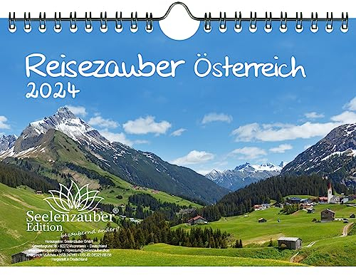 Reisezauber Österreich DIN A5 Wandkalender für 2024 Wien Österreich Urlaub Wandern Reise Berge Alpen - Seelenzauber