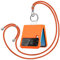 mtb more energy® Handykette kompatibel mit Samsung Galaxy Z Flip 4 5G - orange - Hülle mit abnehmbarem Band Seil Kordel zum Umhängen