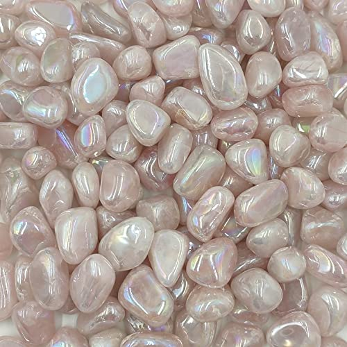 PEKMAR 100 g di Quarzo Rosa Naturale Sfuso Cristallo burattato Pietra Ghiaia palmstone Lucido Decorazioni for la casa