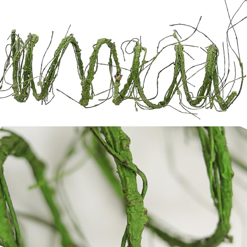 CONGZHANHH 118 S Green Grapevine Garland Fake Tree Branches Willow Twigs | Artificial Ivy Vines Plants Cherry Blossom Tree Trunk for Wall Hanging Forest Room Home Wedding New Year Halloween Decoration