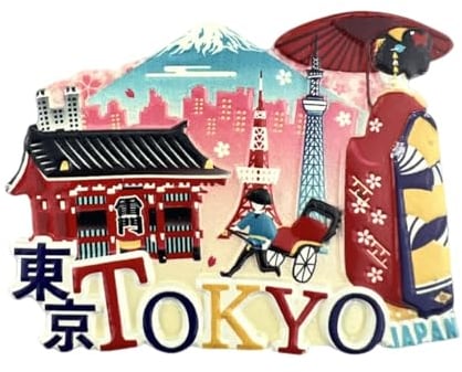 Tokyo Japan Fridge Magnet Travel Souvenir Refrigerator Decoration 3D Magnetic Sticker Craft Collection