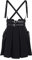 XKBHYD Jupe plissée gothique punk noire pour femme - Taille haute - Boucle à lacets - Mini jupe Harajuku - Bretelles spaghetti, Noir (01), L