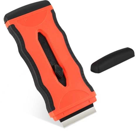 Ceramic Hob Oven Cleaning Tool Non Scratch with 10 Spare Parts, Easily Removes Stubborn Stains from Wallpaper, Glass Ovens, Labels, Mirror Stickers, Paint, Floors