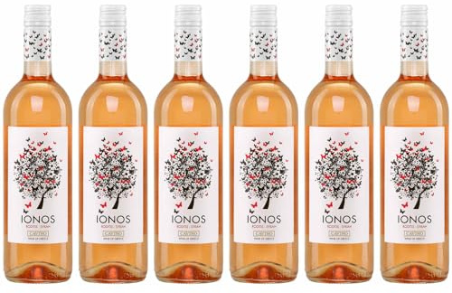 Ionos Roséwein trocken 6x 0,75l | Trockener Roséwein aus Griechenland | Cavino | 12% Vol. | +20ml Jassas Olivenöl