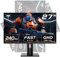 KTC 27 inch 240Hz Gaming Monitor, QHD 2560x1440 Monitor, Fast HVA, HDR400, G-Sync/FreeSync Compatible, USB/Type C/DisplayPort/HDMI, VESA Mountable, Pivot Height Tilt Adjustable, H27E22