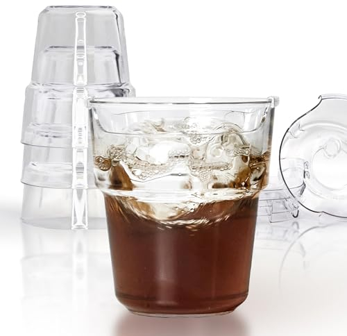 Drinksaver Trinkbecher 4 Stück | Auslaufsicherer Trinkbecher für Senioren in modernem Design | Dysphagie becher für Menschen mit Schluckbeschwerden | Für Menschen mit Parkinson und essentiellem Tremor