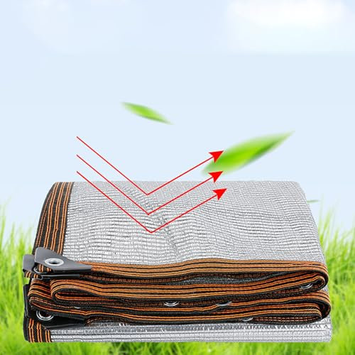 SGSKEIEY Schattierungsnetz - Schattennetz Mit ösen Leicht Auto-Sonnenschutz aus Alunetz,onnensegel Mit Einfassung Mit Ösen Einfachen für Terrasse/Gewächshaus (1.5x8m,Shading 55%)