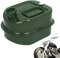 Bidon d'essence portable en métal de 3 l pour essence, bidon de réserve d'essence, réservoir carré de carburant en acier inoxydable, réservoir anti-fuite