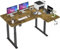Dripex höhenverstellbarer Schreibtisch elektrisch 160cm, L-förmiger Schreibtisch mit Dual Motor, Eckschreibtisch Stehpult Standing Desk mit 4 Beinen, Spleißbrett, Gelb-braun