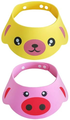Paquet de 2 bonnets de douche pour bébé shampooing Protection de bain, bonnet de douche pour bébé, bonnet de douche pour bébé bonnet de douche Protection pour le bain pour bébé chapeau pour les yeux,