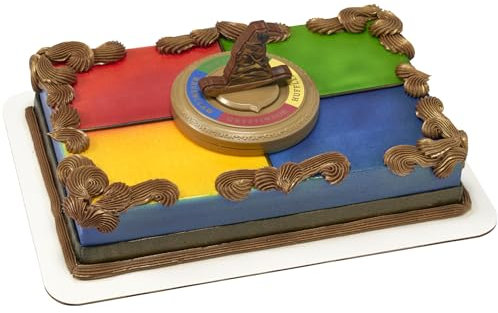 DecoPac Harry Potter™ The Sorting Hat™ Cake Topper, 6-teilige Kuchendekoration mit Hogwarts-Haus-Untersetzern und Quiz-Quiz, für Geburtstag & Feiern