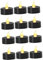 Milageto 12 Stück Schwarze flammenlose Teelichter, Votivkerzen, Lampe, elektrische LED-Teelichter, Kerzen für Themenpartys, Warmweißer Blitz
