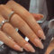 JUSTOTRY 24 Stück Nude Nägel Zum Aufkleben Kurz,Einfarbig Mandel Press on Nails Muster,Glossy Oval Kunstnägel Fake Nails Mittel,French Fingernägel Künstliche Nägel für Frauen