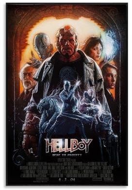 HFGPBVjk Hellboy Movie Poster Dekorative Malerei Leinwand Wandkunst Wohnzimmer Poster Schlafzimmer Malerei 12x18inch(30x45cm)
