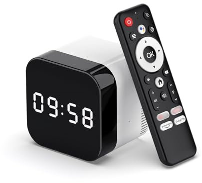 H96 Max Android 14.0 TV Box Clock 64bit 4GB RAM 128GB ROM Allwinner H728 Octa-core A55 Mali G57-MC1 1000M Ethernet WiFi6 Dual-WiFi 2.4G/5G 8K BT5.x USB3.0 Voice Control TV Box