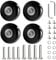 Gmphix 4 Stück Kofferrollen Ersatzrollen 50x18mm Koffer Rollen Ersatz Gummi Ersatzrollen Für Koffer Ersatz GepäCk Koffer Ersatzrollen Universal GepäCk Ersat Wheel Ersatz Rollen Für Koffer GepäCk