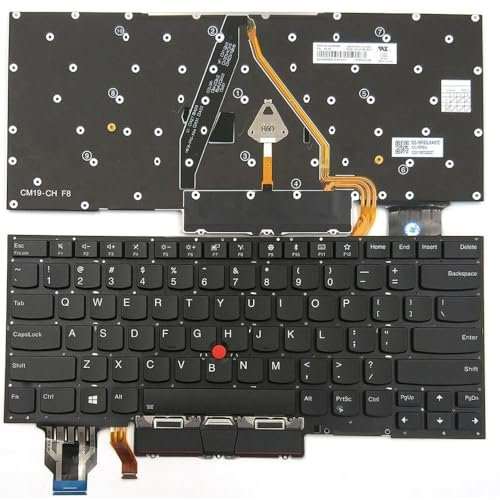 JYJYGDM Parti per Laptop Nuovo for Lenovo Thinkpad X1 Carbon 7th Gen 2019 Tipo 20QD 20QE 20R1 20R2 Tastiera del Computer Portatile US Retroilluminato