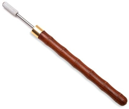 FEETER Leather Paint Roller Leather Dye Pen with Sandalwood Handle-Stainless Steel Top DIY Leather Craft Tool