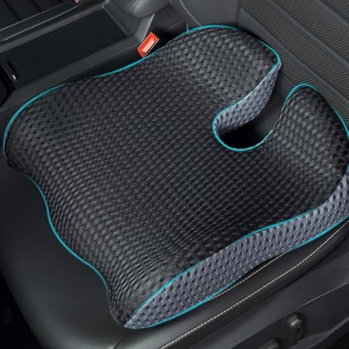 ZEVNRUO Sitzkissen Auto Keilkissen Sitzerhöhung Erwachsene Fahrersitz | Memory Foam, Orthopädische Sitzauflage, Ergonomischer Komfort, Steißbein Druckentlastung, PKW LKW Vordersitze & Bürostuhl
