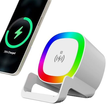 Enceinte Portable Sans Fil Lecteur Audio avec Station de Charge Sans Fil